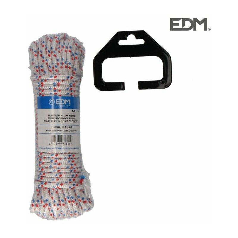 foto del prodotto matassa di nylon intrecciato edm 15 m pinte bianche
