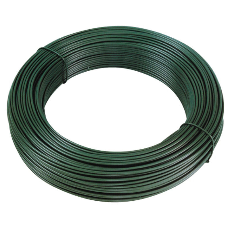 foto del prodotto matassina filo di ferro plastificato verde per legature vigneti e recinzione metallica n.18 3.3 mm 100 mt