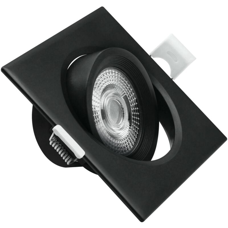 foto del prodotto matel - anello led inclinabile con cornice 7w 3cct 560lm ip20 9x9x3,8cm colore nero
