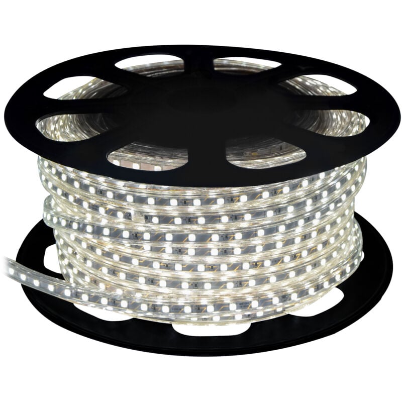 foto del prodotto matel striscia led 230v ip65 smd3528 25mt freddo