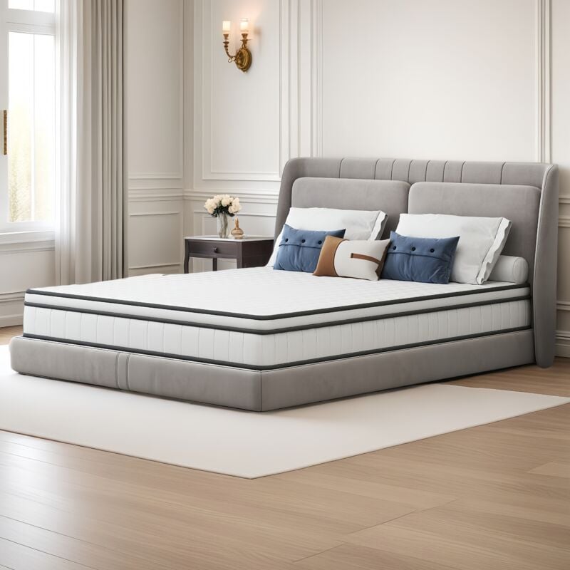 foto del prodotto matelas à ressorts 140 x 200 cm, 25 cm d' paisseur, matelas à ressorts ensach s 7 zones, fermet mod r e, confortable et respirant, matelas à