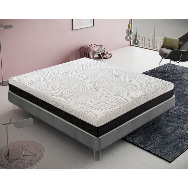 foto del prodotto materassiedoghe - materasso a molle insacchettate, memory foam, alto 25 cm, ortopedico, elastico e indeformabile, 13 zone di comfort 180x200