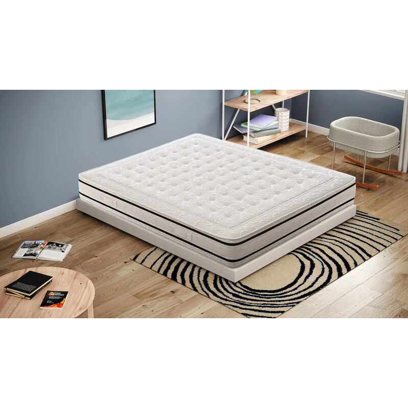 foto del prodotto materassiedoghe - materasso 'jesolo' a 1600 molle insacchettate indipendenti con memory foam 7 zone differenziate 180x200