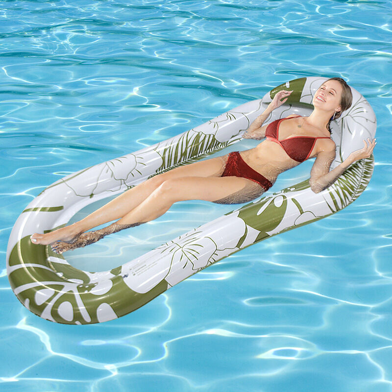foto del prodotto materassino amaca galleggiante con rete,materasso acqua per piscina,letto singolo gonfiabile ad acqua,materassino con rete lettino
