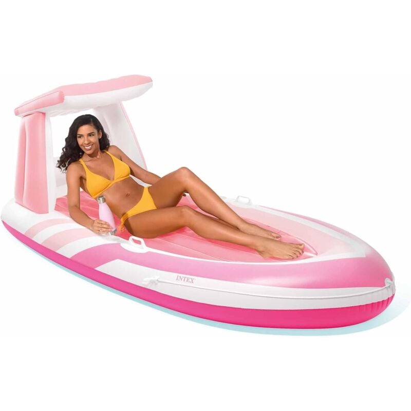 foto del prodotto materassino canotto gonfiabile con parasole intex 57804eu