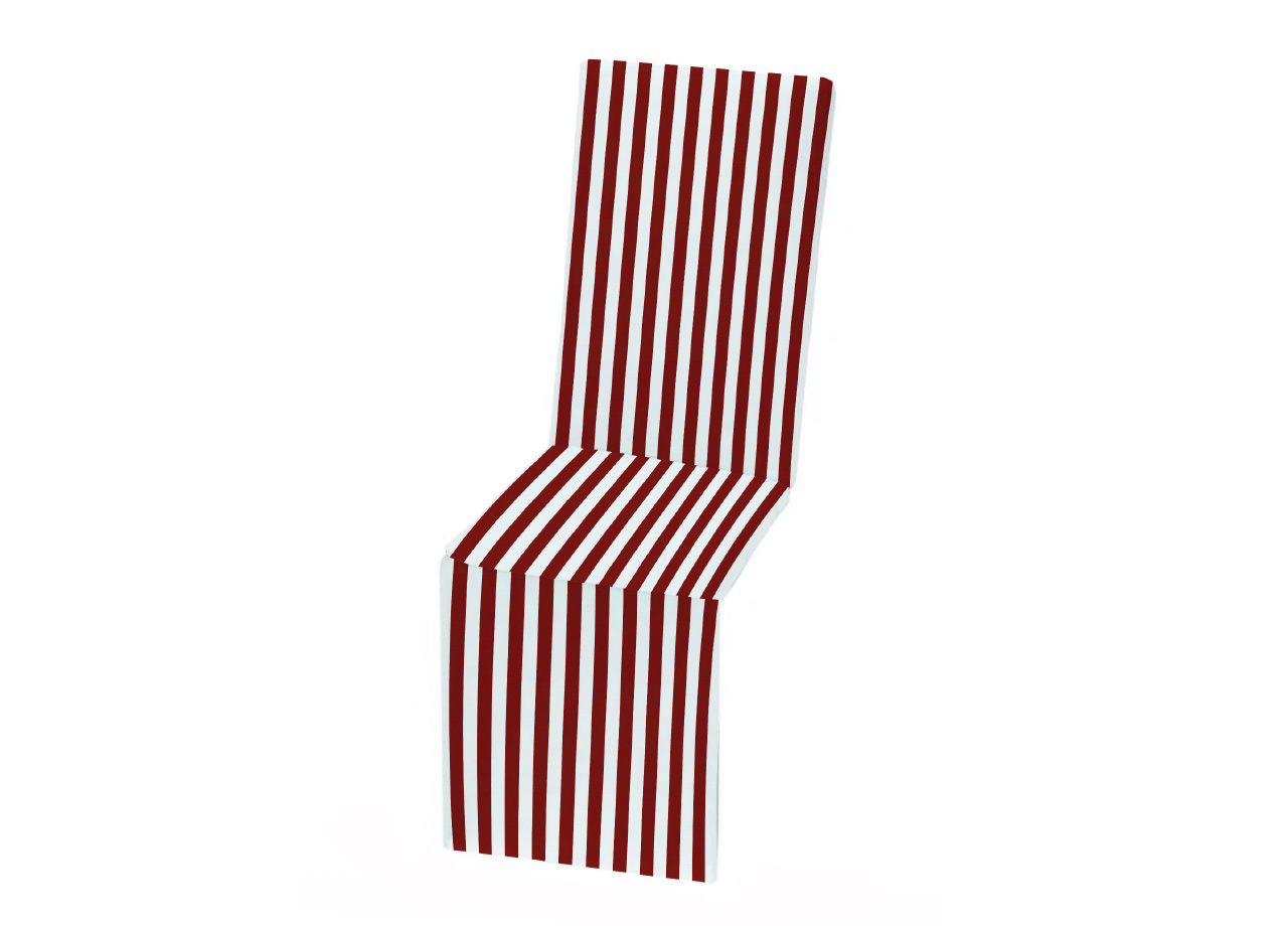 foto del prodotto materassino cuscino per lettino sole spiaggia con poggiapiedi sdraio piscina garden materassino rigato rosso