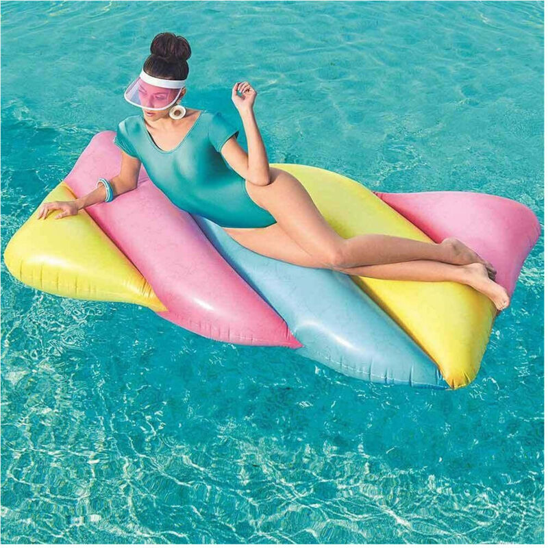 foto del prodotto materassino forma dolce marshmellow gonfiabile galleggiante 2 posti 190 cm trade shop traesio