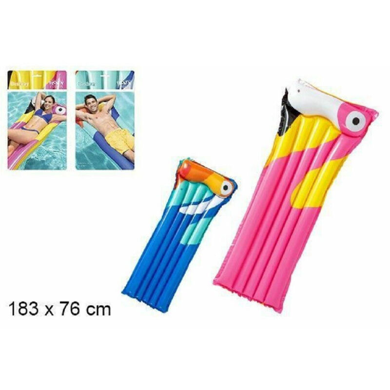 foto del prodotto materassino gonfiabile mare piscina spiaggia stampa uccello tropicale 183x76cm - - trade shop traesio