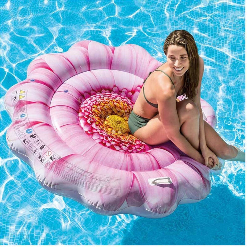 foto del prodotto materassino isola gonfiabile stampa margherita pvc mare piscina 142 x 142 cm trade shop traesio