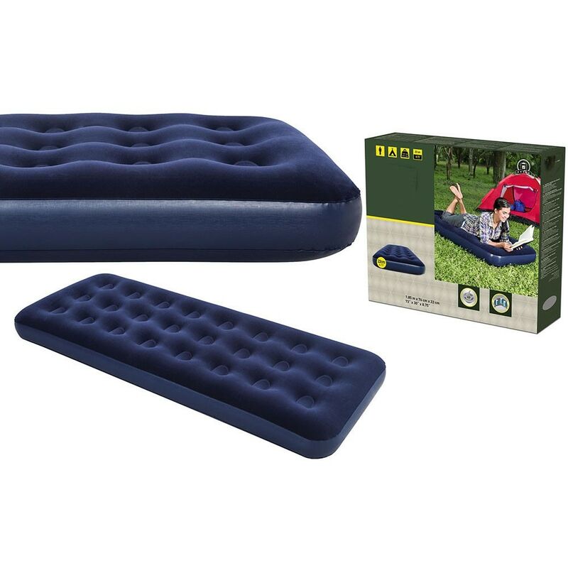 foto del prodotto materassino letto gonfiabile singolo materasso campeggio per tenda spiaggia mare giardino casa parte superiore velluto floccato