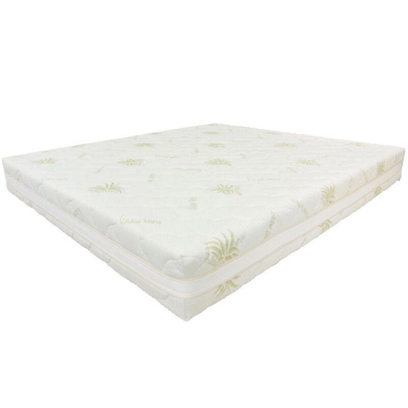 foto del prodotto materasso 160x190 cm sfoderabile magic24 in memory tessuto aloe vera