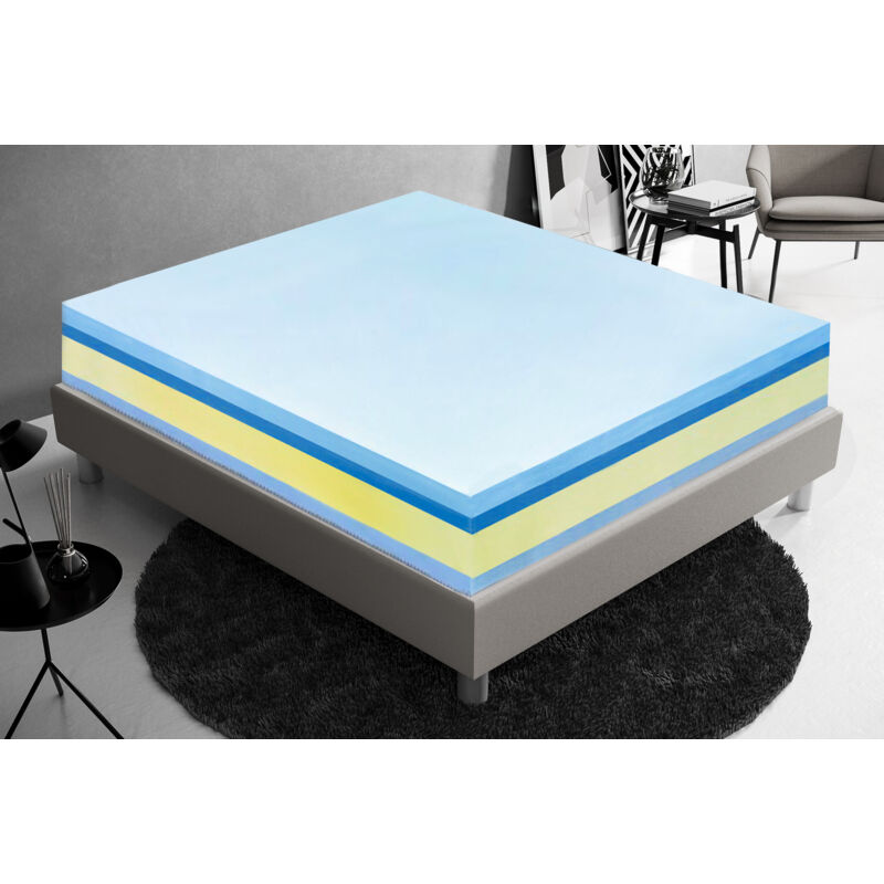 foto del prodotto materasso 200x200 in memory foam alto 25 cm 11 zone differenziate 5cm memory ortopedico sfoderabile