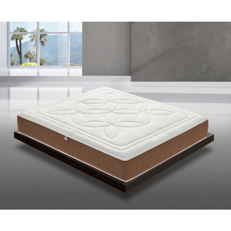 foto del prodotto materasso 200x200 in memory foam con 5 cm di memory altezza 25cm ortopedico sfoderabile fascia in microfibra ortopedico ergonomico