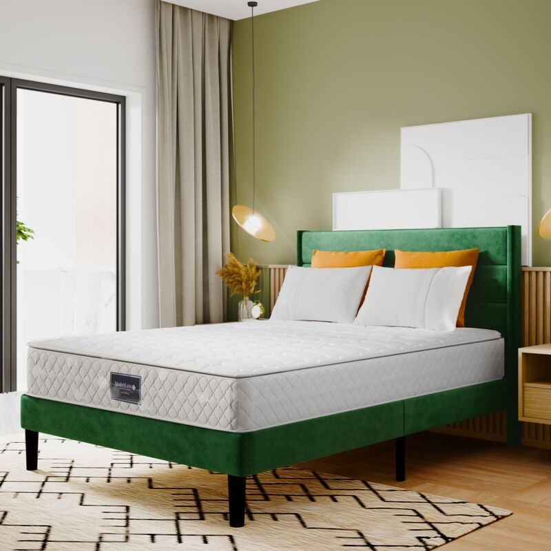 foto del prodotto materasso a molle 140x200 cm, spessore 25 cm materasso a molle insacchettate 7 zone, materasso letto luxury per adulti e bambini, comfort e