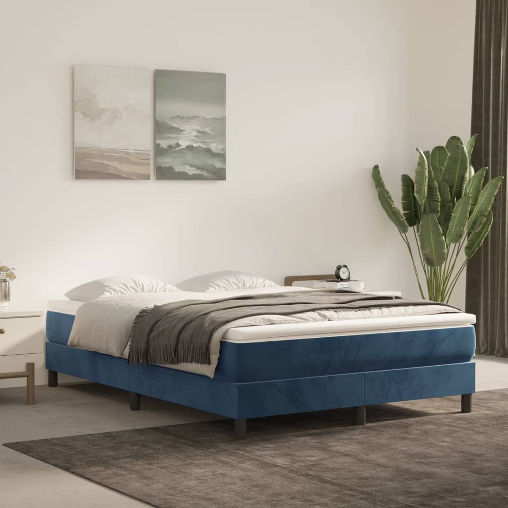 foto del prodotto materasso a molle blu scuro 140x190x20 cm in vellutocod mxl 122395