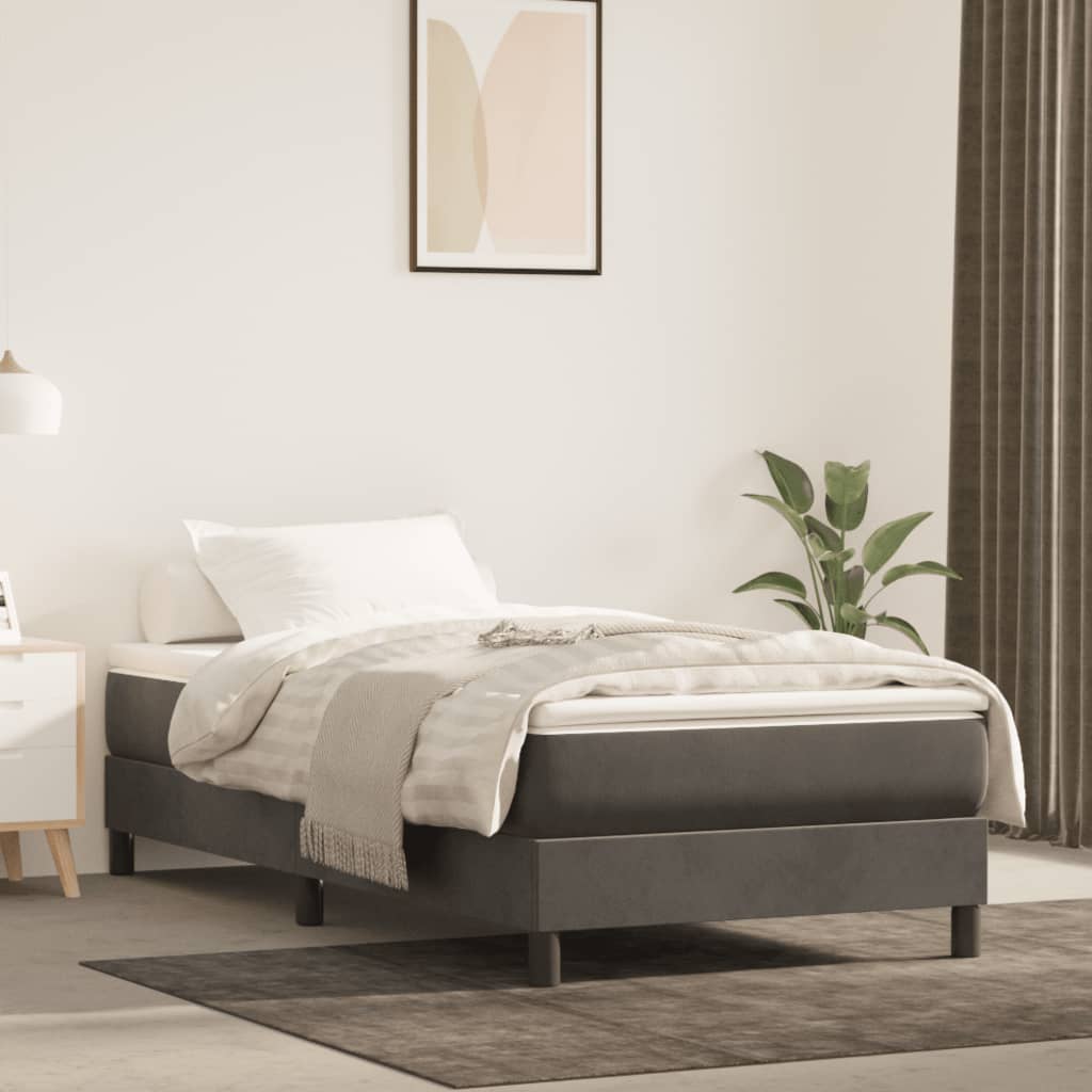 foto del prodotto materasso a molle grigio scuro 90x190x20 cm in vellutocod mxl 74461