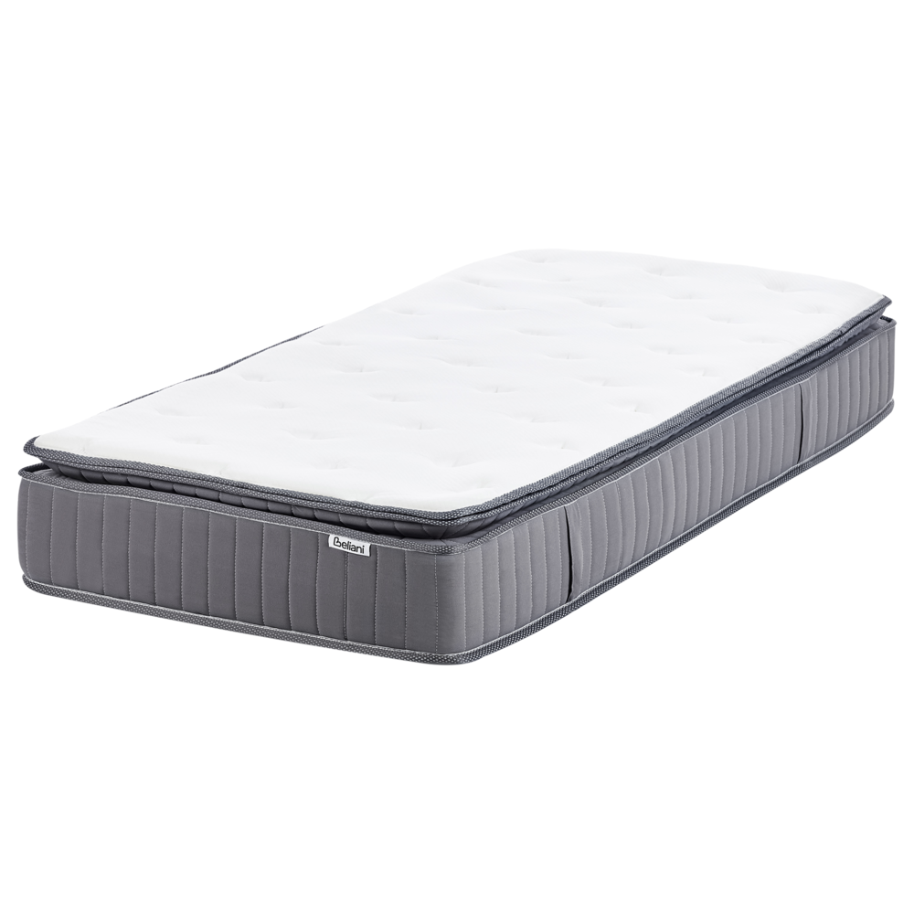 foto del prodotto materasso a molle insacchettate eu misura singola 90 x 200 cm con imbottitura in memory foam rinfrescante rivestimento rimovibile 3 piedi dura rigidit design moderno trapuntato