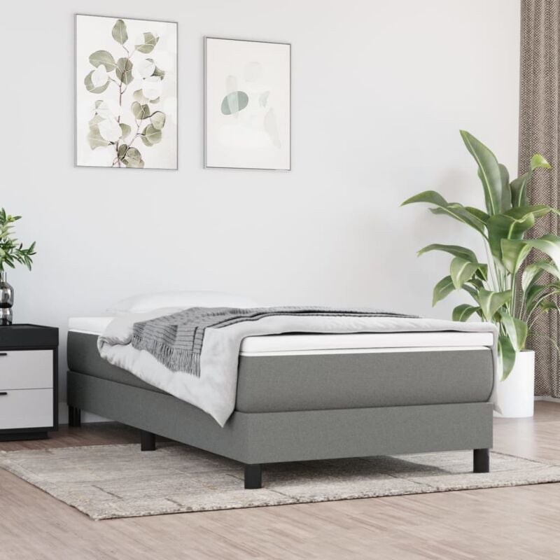 foto del prodotto materasso a molle insacchettate grigio scuro 80x200x20 cm vidaxl