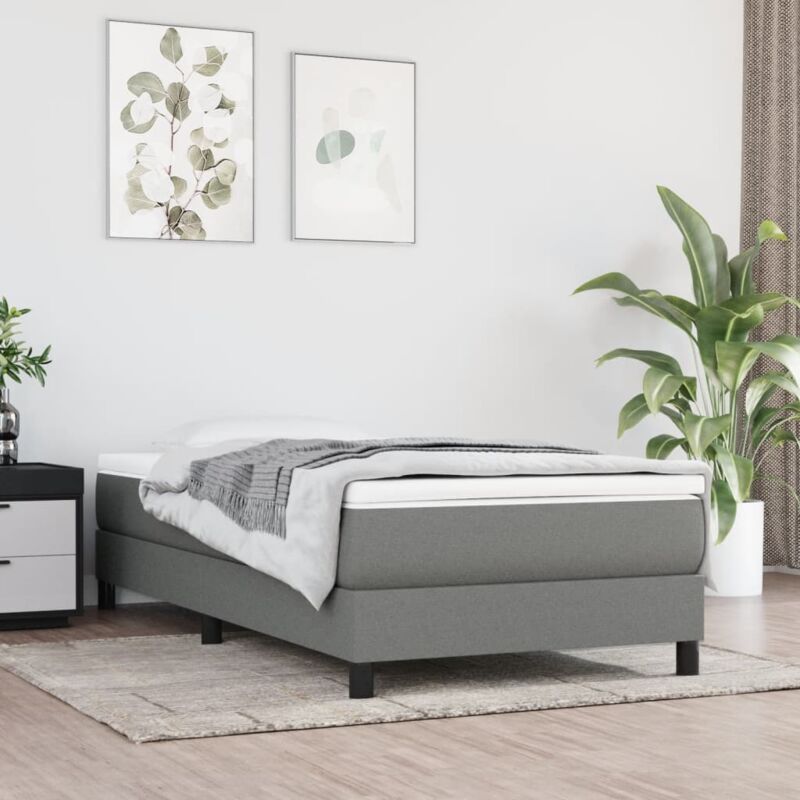 foto del prodotto materasso a molle insacchettate grigio scuro 90x200x20 cm vidaxl