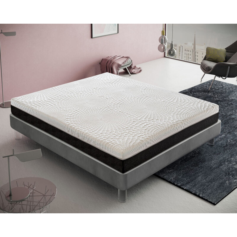 foto del prodotto materasso a molle insacchettate, memory foam, alto 25 cm, ortopedico, elastico e indeformabile, 13 zone di comfort 160x190