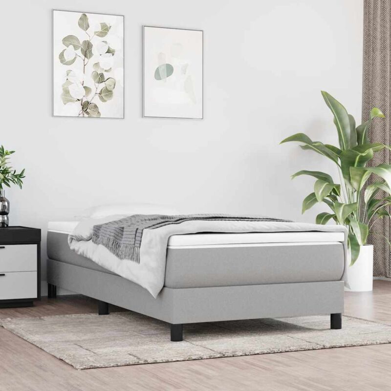 foto del prodotto materasso a molle per bambini grigio chiaro 80x160 cm tessuto vidaxl