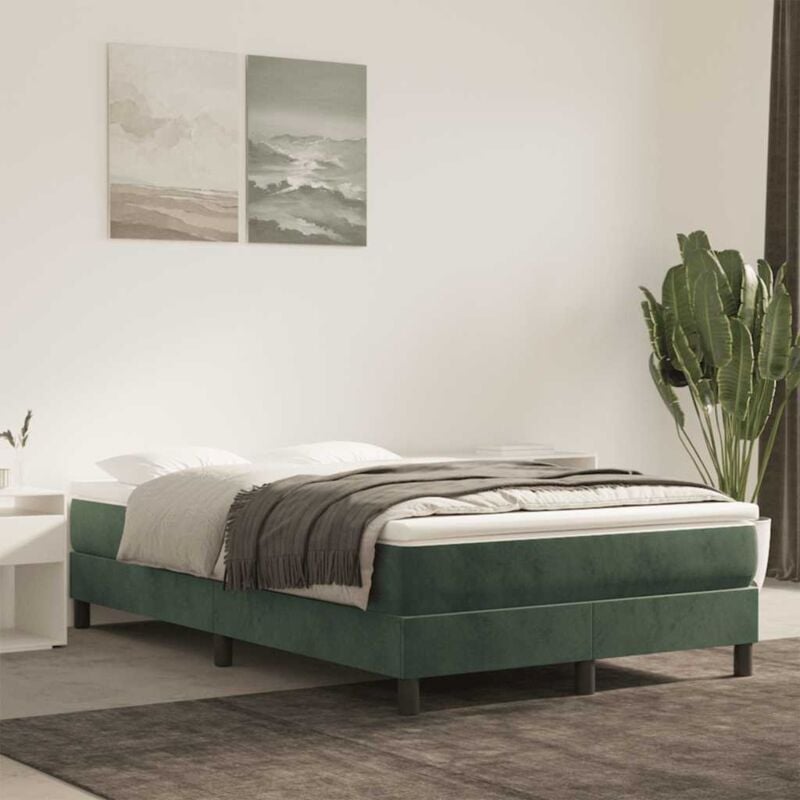 foto del prodotto materasso a molle verde scuro 120x220x20 cm in velluto