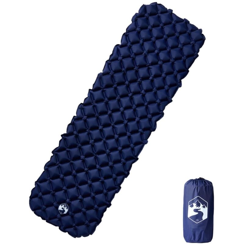 foto del prodotto materasso campeggio gonfiabile 1 persona blu marino 190x58x6 cm vidaxl