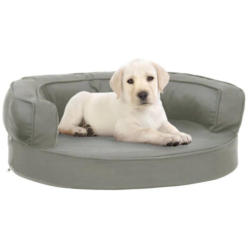 foto del prodotto materasso ergonomico per cani 60x42 cm effetto lino grigio vidaxl