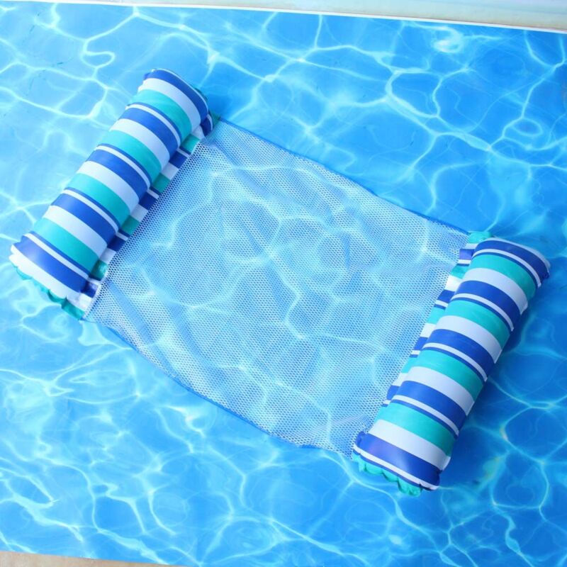 foto del prodotto materasso gonfiabile per piscina, amaca galleggiante per adulti, accessori gonfiabili per piscina, amaca per piscina con pompa ad aria manuale, per