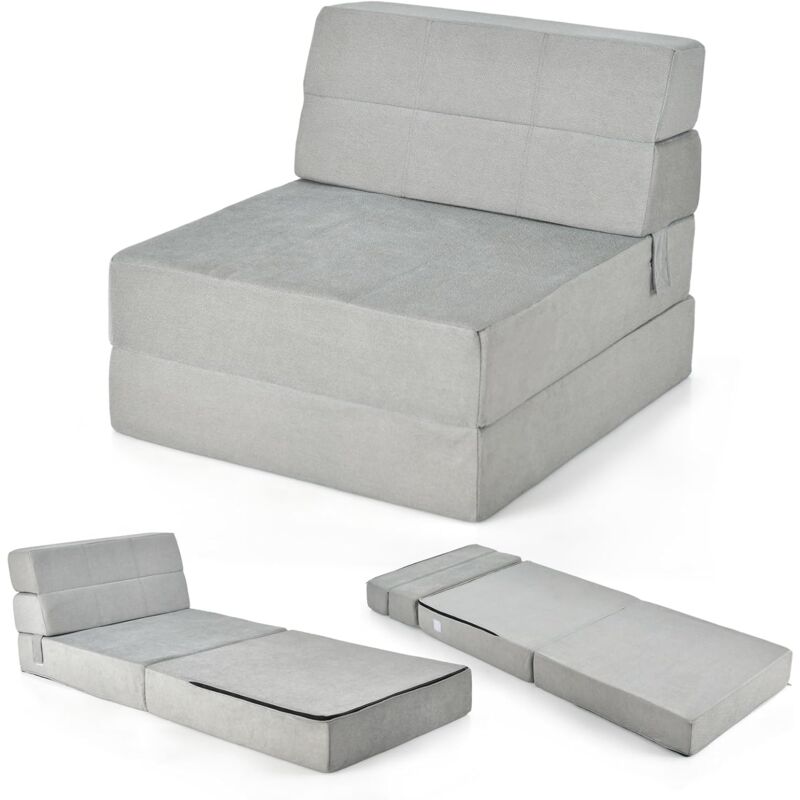 foto del prodotto materasso ospite pieghevole 71x190 cm materasso pieghevole 3 in 1 come poltrona bassa spessore 15 cm chauffeuse ergonomica a 1 posto per
