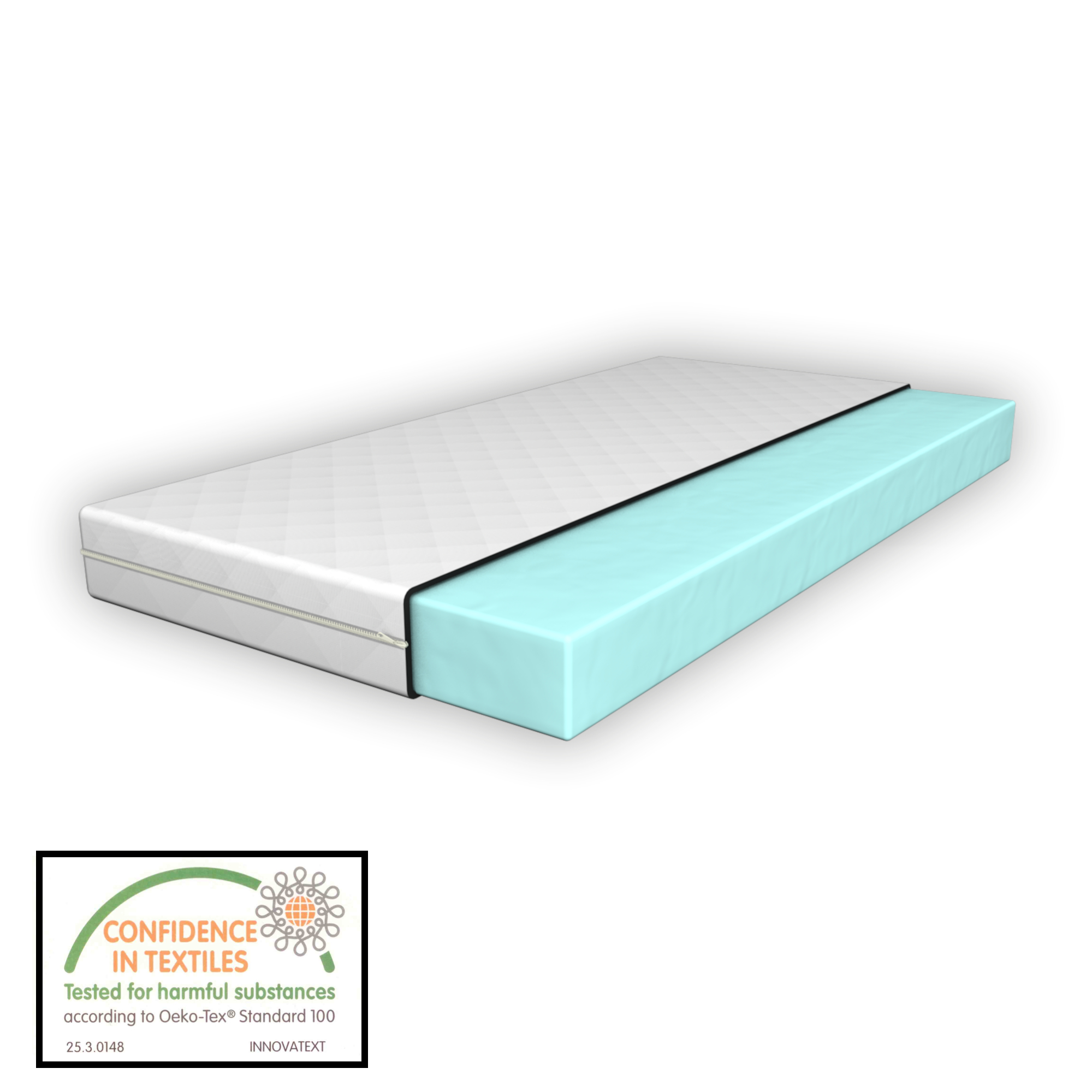 foto del prodotto materasso per bambini in schiuma fredda 80x160 cm con coprimaterasso rimovibile neu.haus 