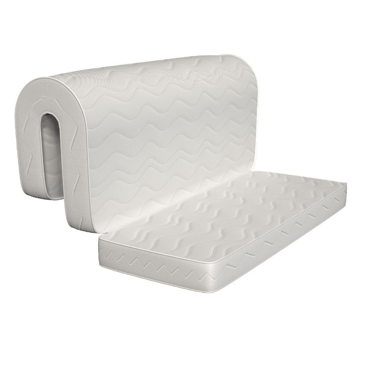 foto del prodotto materasso per pronto letto 80x190, con pretaglio a 60 cm waterfoam pieghevole dispositivo medico.