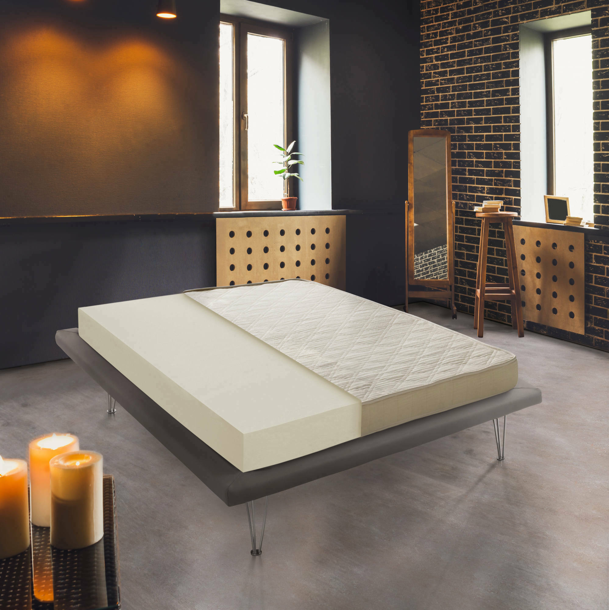 foto del prodotto materasso singolo akima, materasso in waterfoam, 100 made in italy, antiacaro e anallergico, cm 80x190 h15