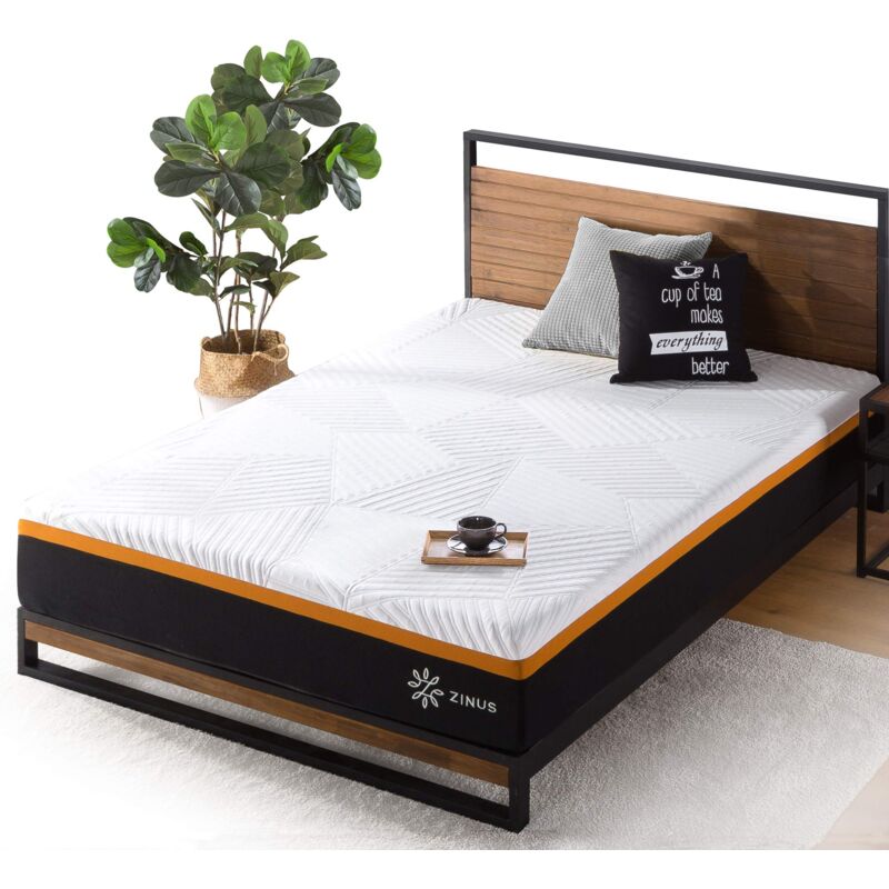 foto del prodotto materasso zinus cooling copper 120x190 cm altezza 25 cm materasso in memory foam e molle insacchettate materasso ibrido adattivo certificato