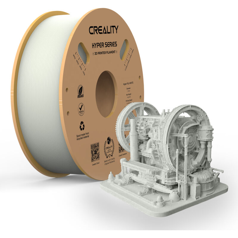 immagine 0 del prodotto materiale di consumo per stampante 3d e penna, filamento pla plus 1,75 mm bianco 1 kg 2,2 libbre , filamento pla per stampante 3d, precisione