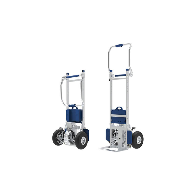 foto del prodotto matisère - carrello elettrico saliscale pieghevole e compatto - pala 400x240mm - carico 250kg - dmeg250