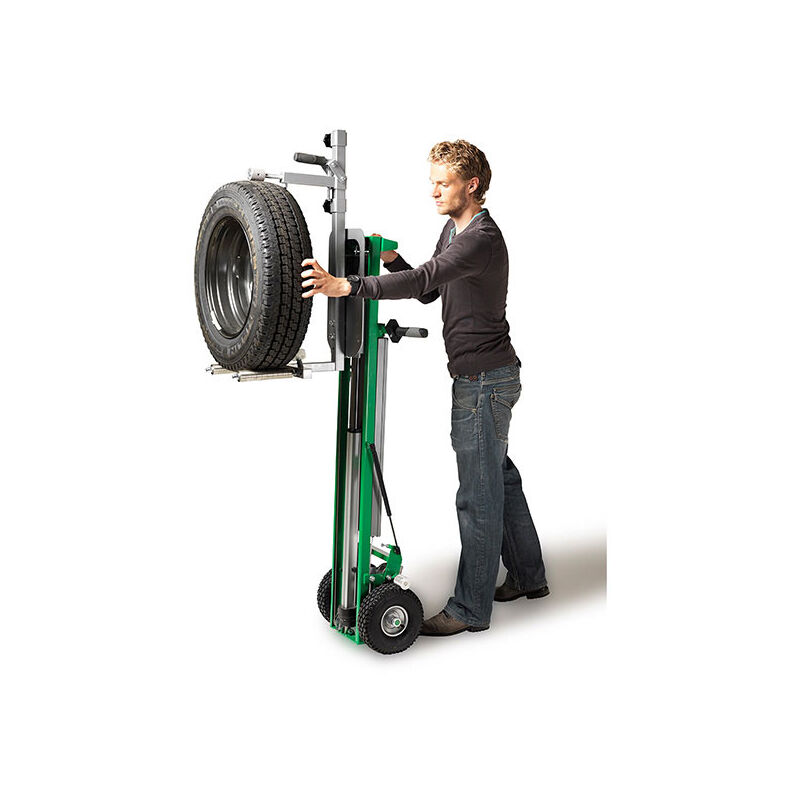 foto del prodotto matis re carrello elevatore con sollevamento elettrico porta pneumatici carico max 75kg 855000708