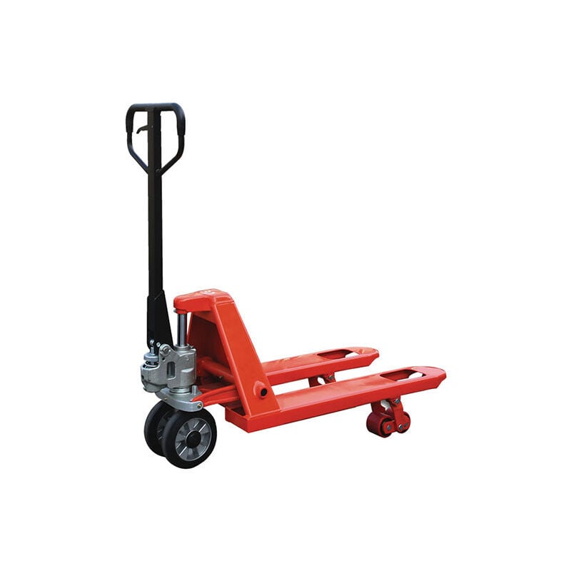 foto del prodotto matis re piccolo transpallet manuale con forche corte 650x450 mm 2,5 t ideale per mezza pallet e spazi ristretti ac25650x450