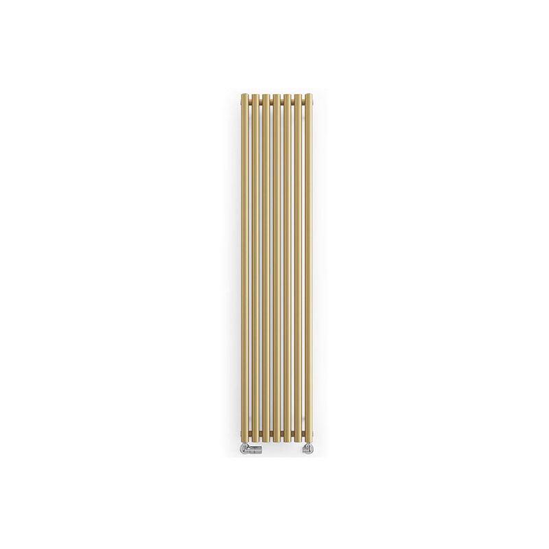 foto del prodotto matis re radiatore acqua calda dorato di 1200mm di altezza e 260mm di larghezza 404 watt rol1200 260rosxbra