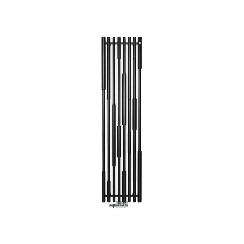 foto del prodotto matis re radiatore acqua calda nero verticale alto 1600mm e largo 390mm 670 watt can1600 390zxn