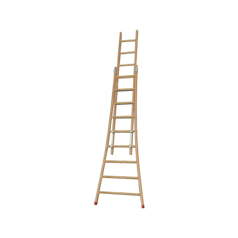 foto del prodotto matis re scala legno a sfilo 2x9 pioli altezza raggiungibile 3.82m be2be250