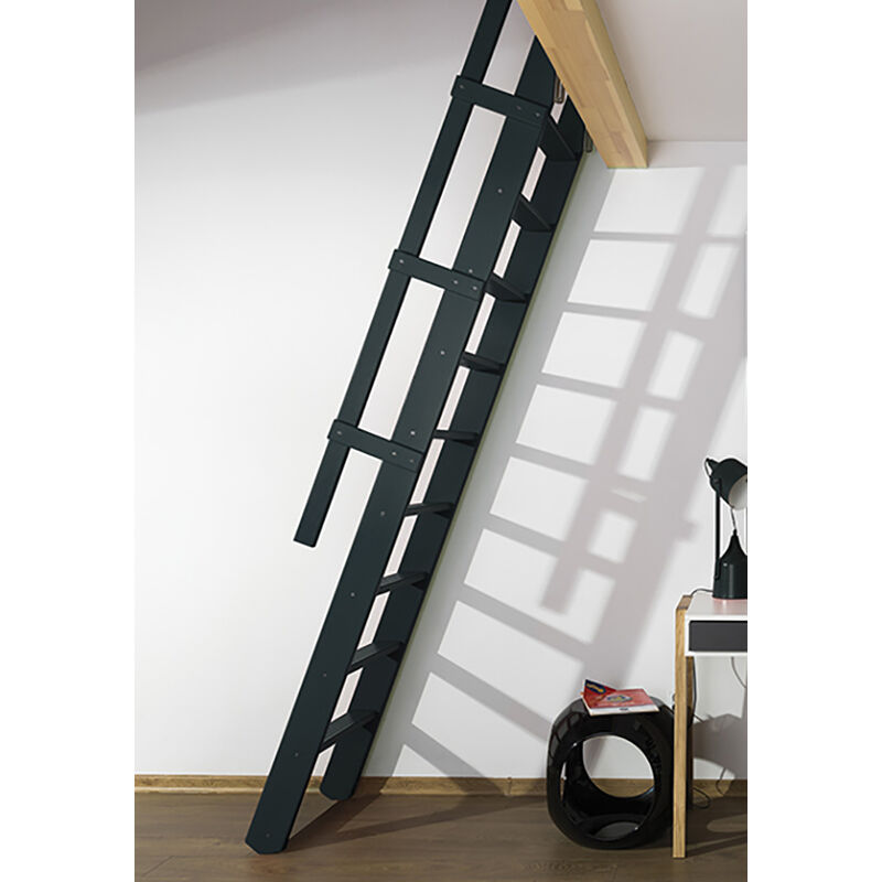 foto del prodotto matis re scala per soppalco 55cm di larghezza colore antracite ral 7016 msp r7016