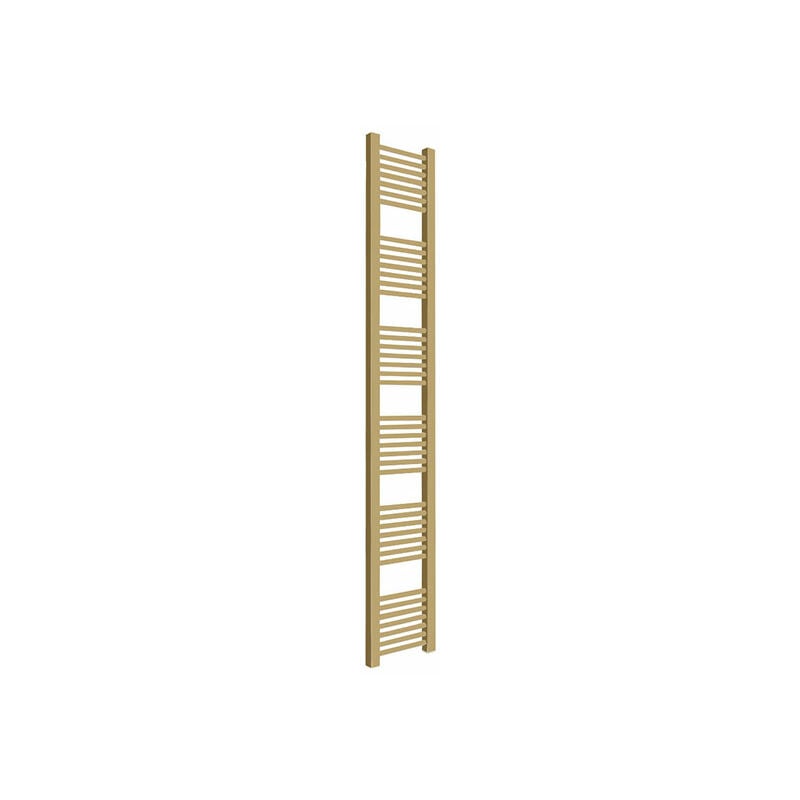 foto del prodotto matis re scaldasalviete d oro ad acqua calda di 710mm di altezza e 230 di larghezza 185 watt mik710 230sxbra