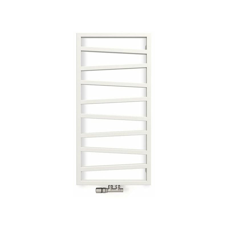 foto del prodotto matis re scaldasalviette acqua calda bianco alto 1070mm e largo 500mm 418 watt zig1070 500zxb