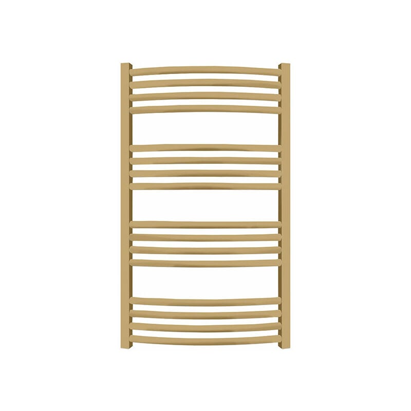foto del prodotto matisère - scaldasalviette ad acqua calda d'oro di 1140mm di altezza e 436mm di larghezza - 440 watt - len1140/436sxbra