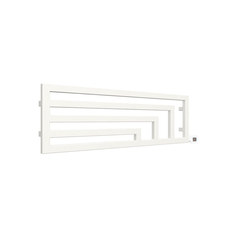 foto del prodotto matis re scaldasalviette elettrico bianco 360mm di altezza e 1140mm di larghezza 400 watt ang360 1140he7b