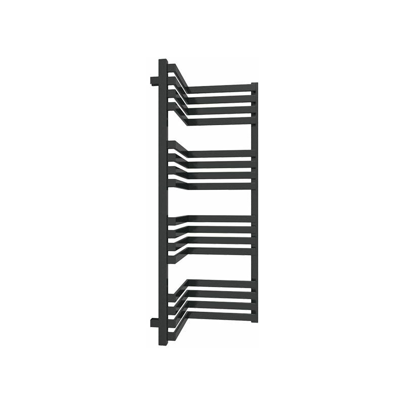 foto del prodotto matis re scaldasalviette elettrico nero 1275mm di altezza e 350mm di larghezza 600 watt inc1275 350e1n