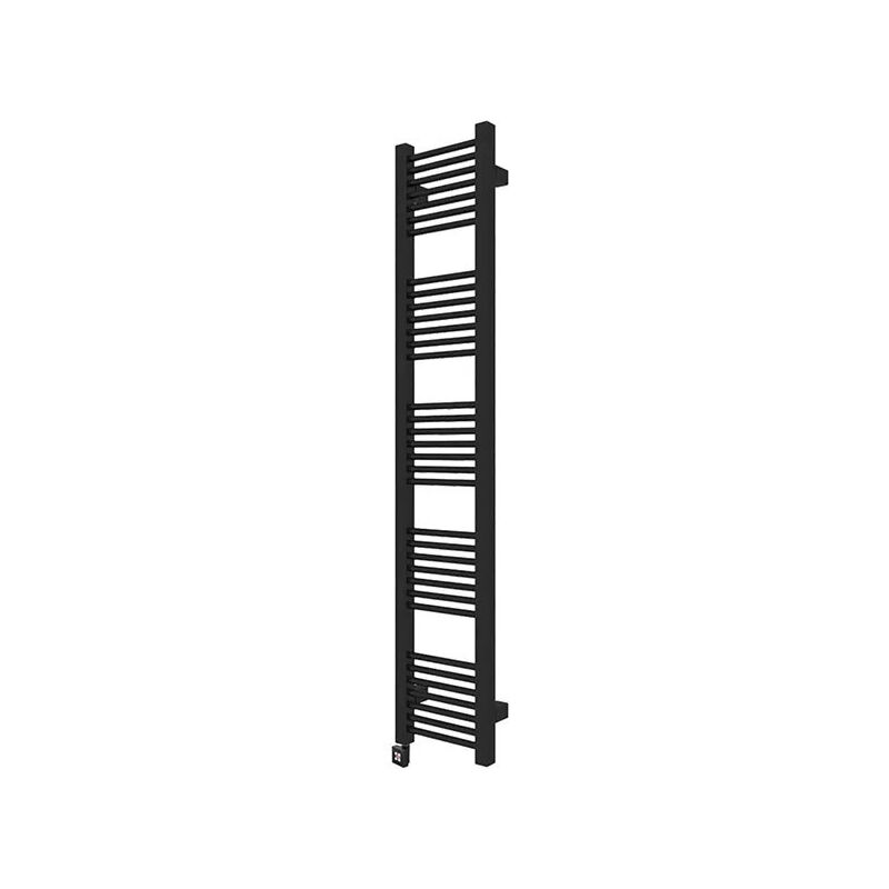 foto del prodotto matis re scaldasalviette elettrico nero 1710mm di altezza e 230mm di larghezza 400 watt mik1710 230e1n