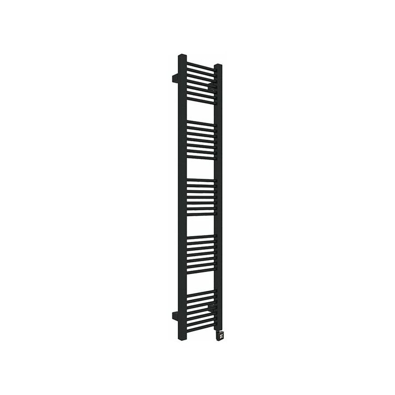 foto del prodotto matis re scaldasalviette elettrico nero 1710mm di altezza e 230mm di larghezza 400 watt mik1710 230e8n
