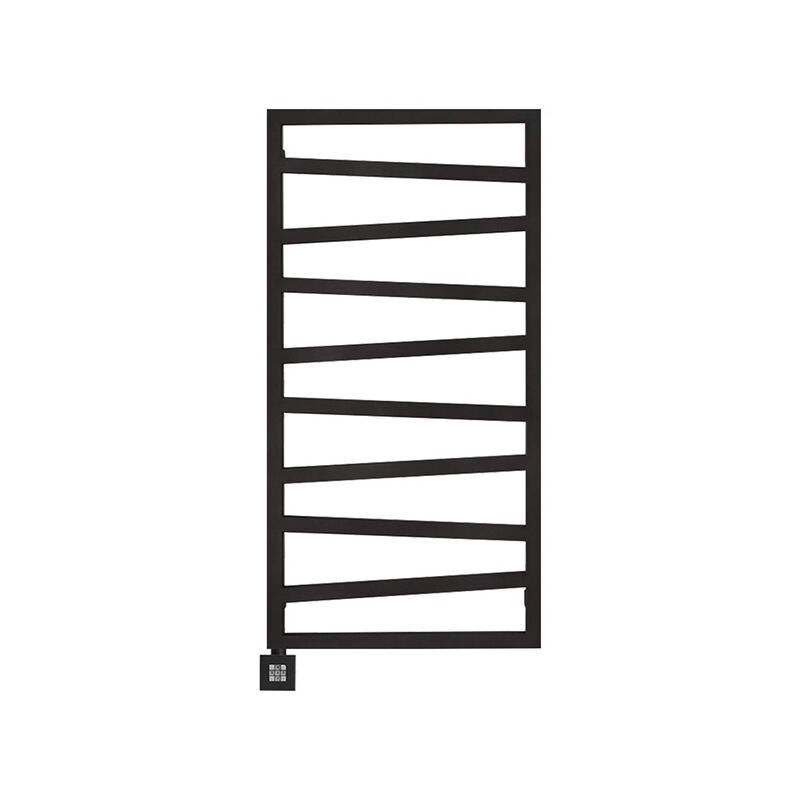 foto del prodotto matis re scaldasalviette elettrico nero 600mm di altezza e 500mm di larghezza 300 watt zig600 500e1n